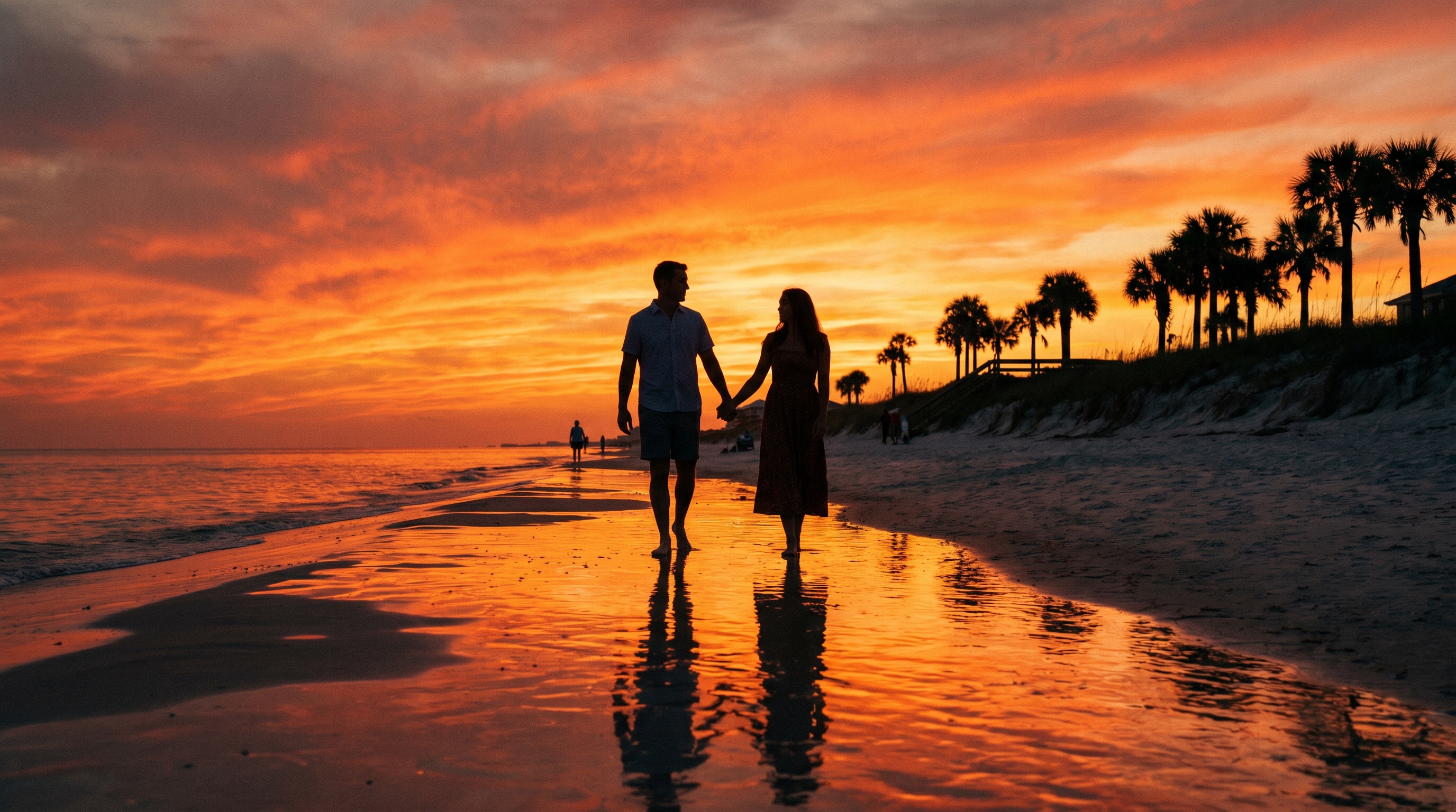 Fall in Destin with golden light, cooler evenings, and quieter beaches