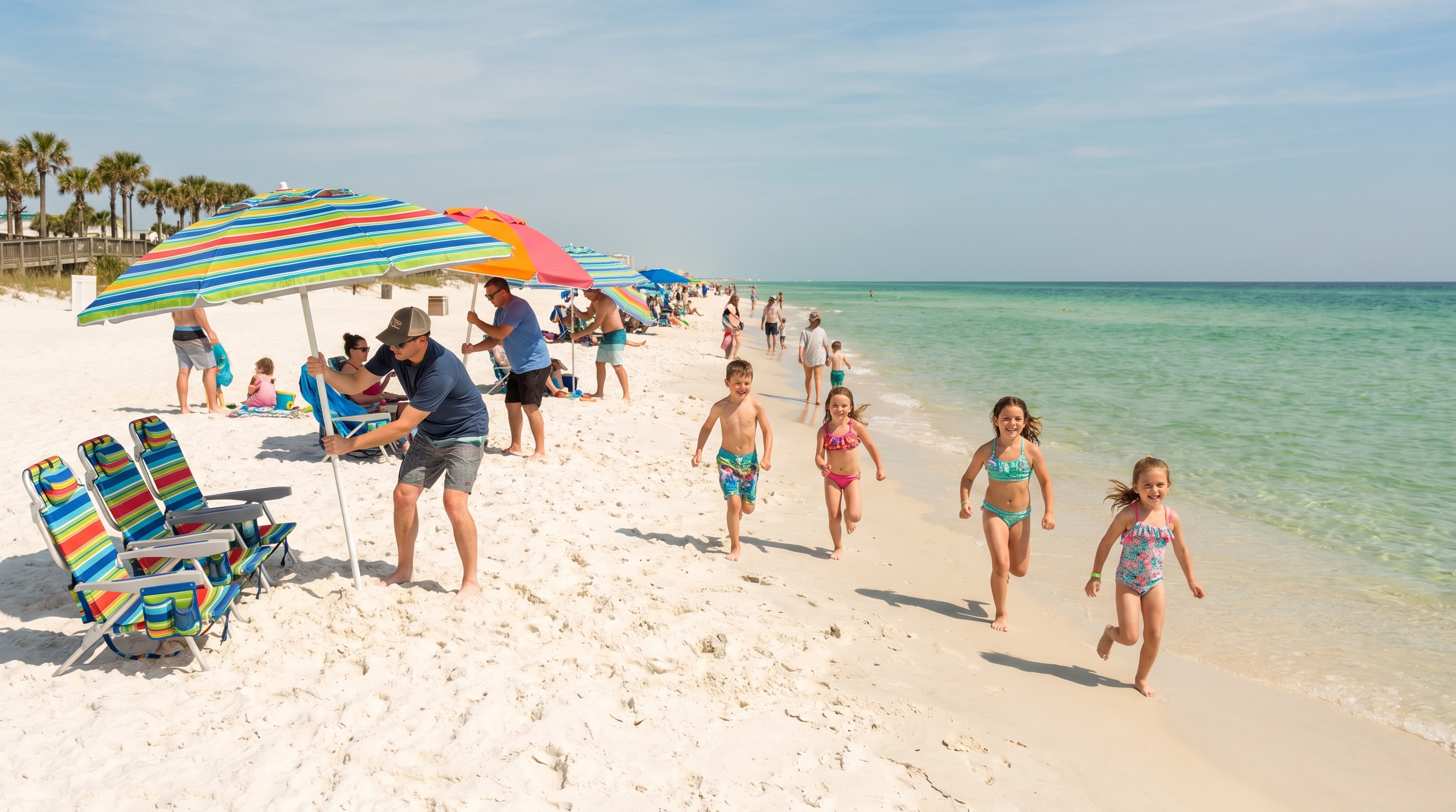 Spring weather in Destin with sunny skies and warming temperatures
