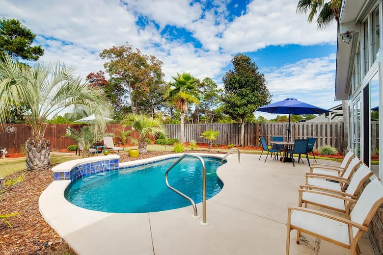 Private heated pool at A Wave From It All in Miramar Beach